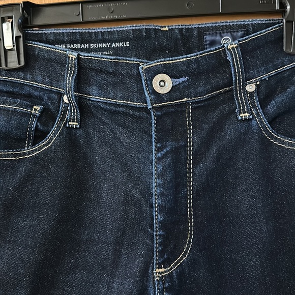 AG Adriano Goldschmied The Farrah Skinny Ankle High Rise Dark Wash Size 29 - Picture 3 of 12